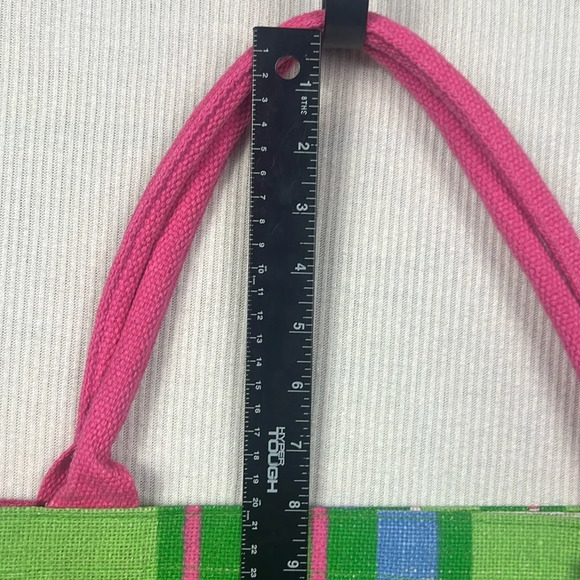 Masters Burlap Jute Tote Beach Bag Augusta National NWT ⛳️ Multi Stripes - Picture 7 of 11